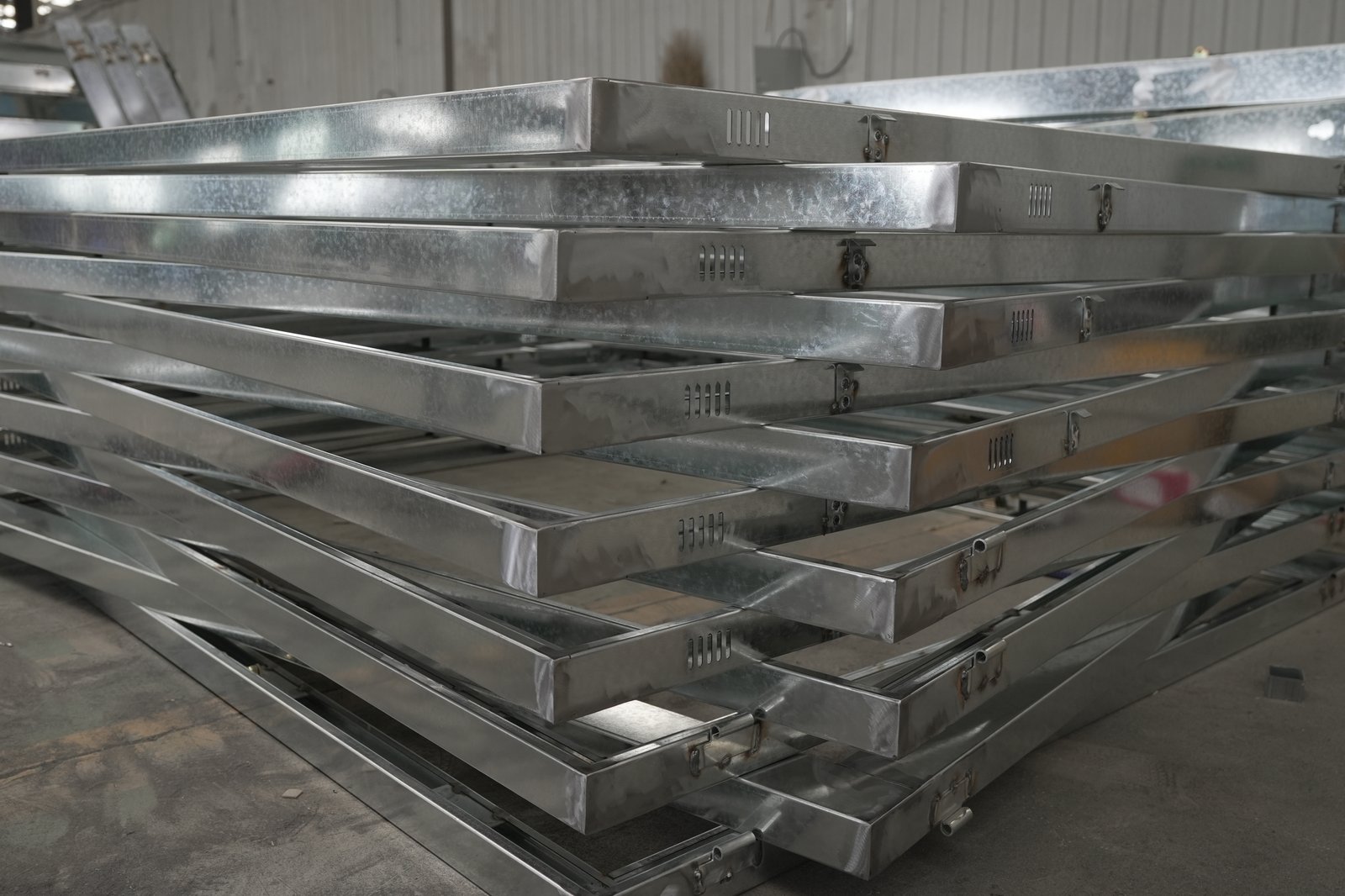 Finished galvanized steel parts