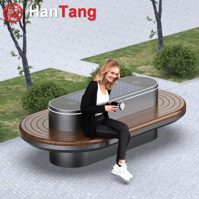 Bench with Integrated Solar Charging Technology