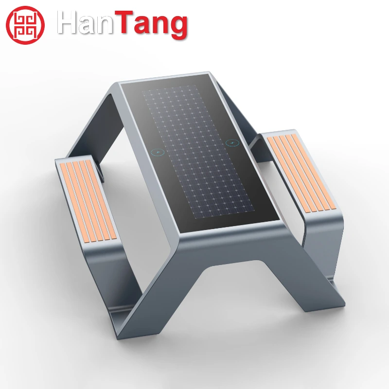 Solar-Powered Garden Bench with LED Lights and Options