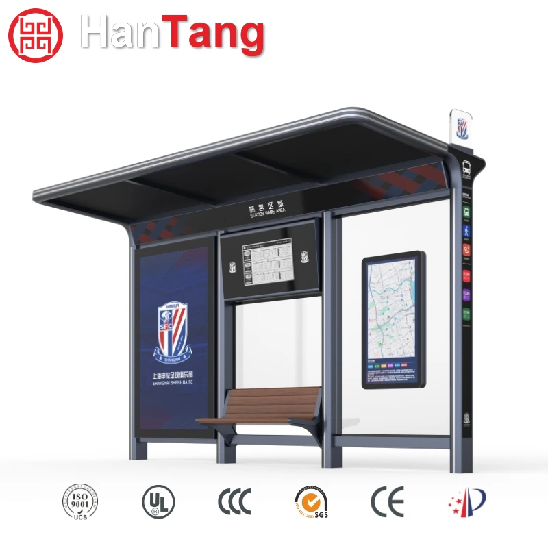 Bus Shelter with LED Advertising Display