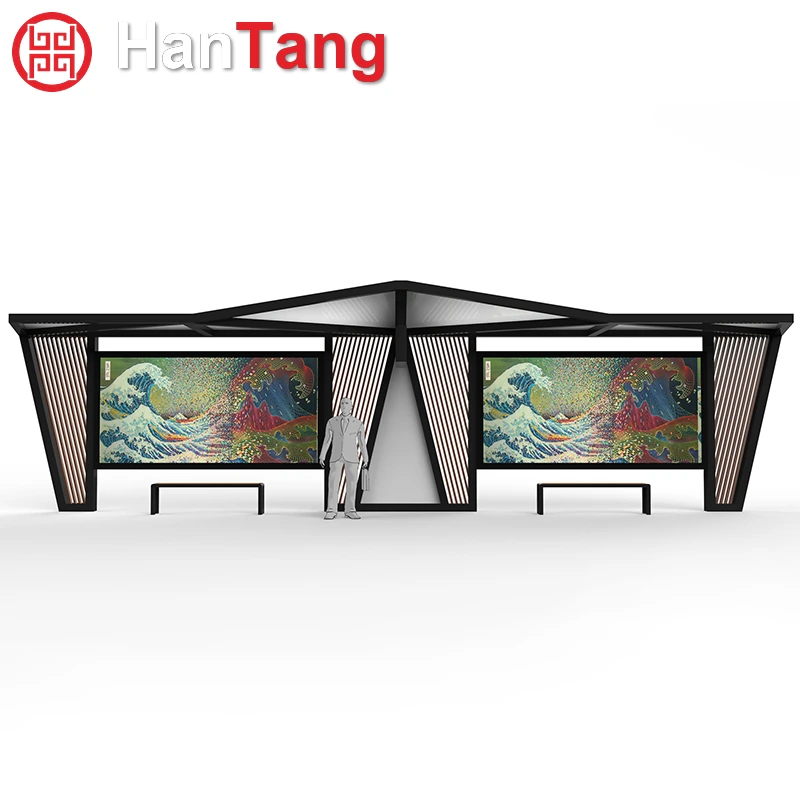 Metal Polycarbonate Canopy Bus Stop Shelter