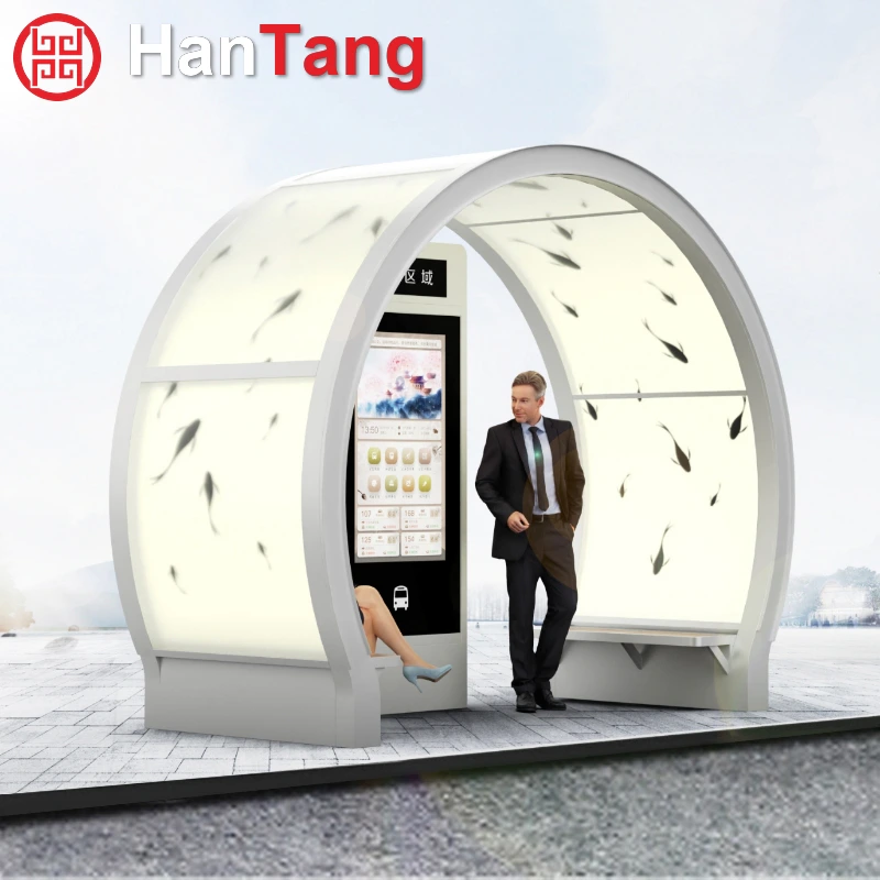 Aluminum Bus Shelter with Open and LED Display