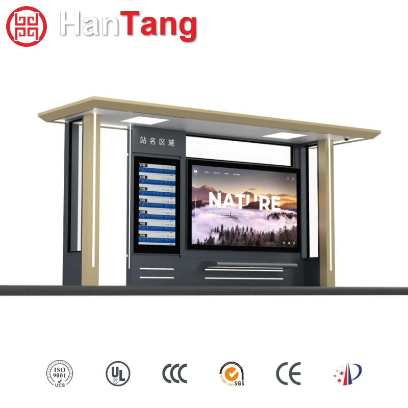 Bus Shelter Featuring Interactive LCD Displays