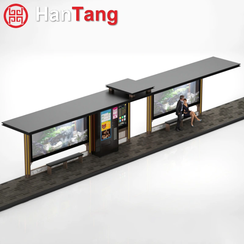 Smart Lighting Steel Bus Shelter