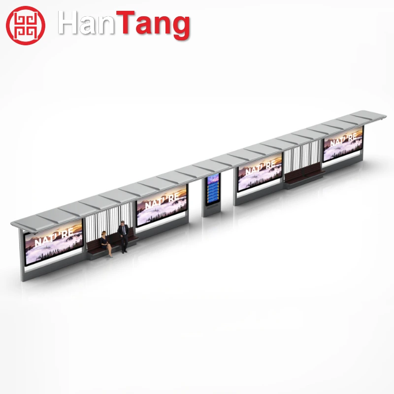 LED Advertising Bus Shelter with PC Roof