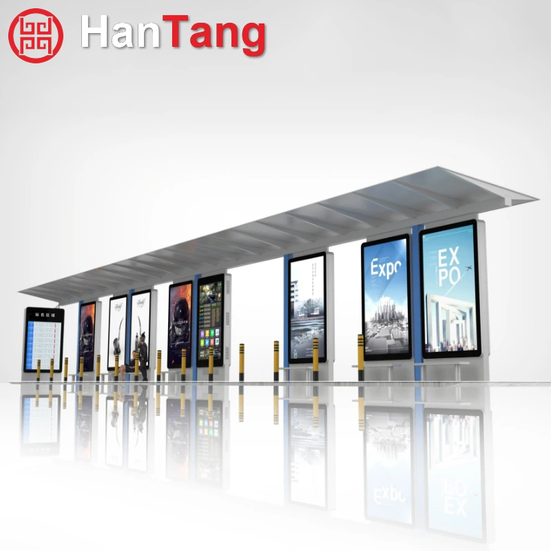 City Street Bus Shelter Station