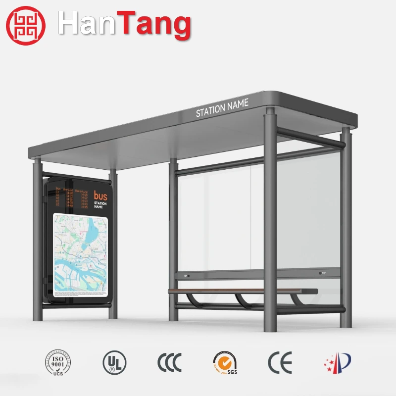 Advertising Bus Stop Shelter with Light Box