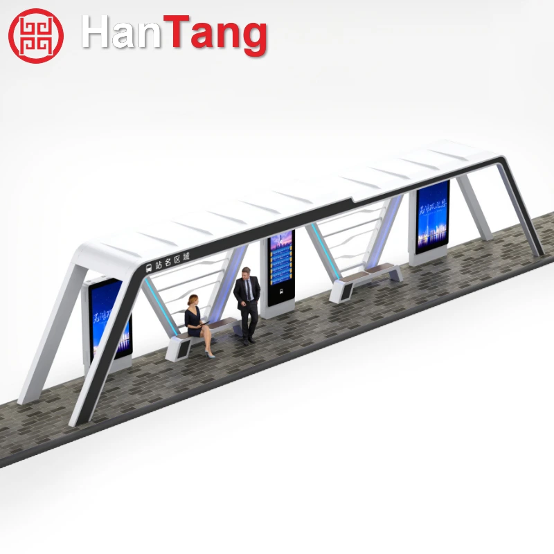 Aluminum Alloy Bus Shelter with LCD Signage